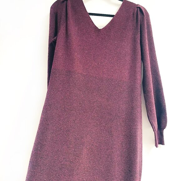 Burgundy Sweater Dress - Picture 7 of 8